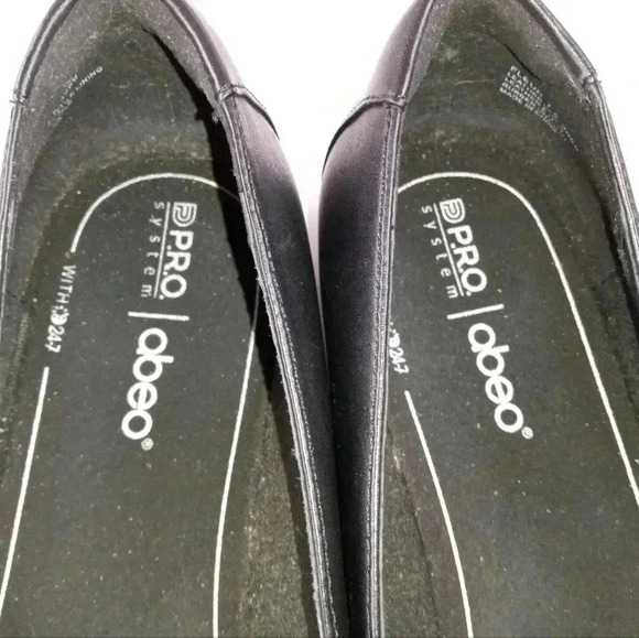 Abeo Fleur Pro 24/7 Womens Black Leather Perforated Comfort Flats Size 7… - Picture 9 of 10
